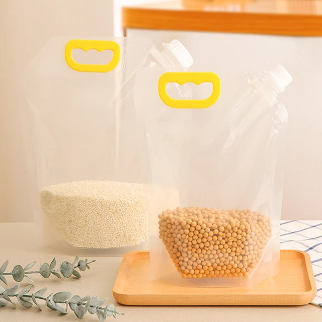 Transparent Plastic Squeeze Liquid Stand Up Pouch With Spout Special Shape Spout Water Pouches Doypack Flask Pouch