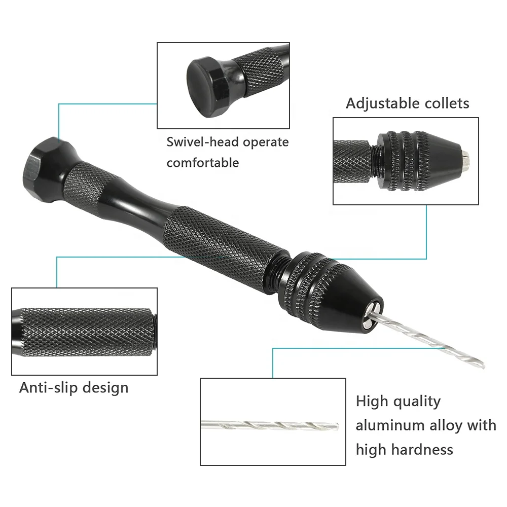 HONGYI Small Drywall Precision Security Herramienta Manual Electrical Mini Drilling Tool Manual Hand Drill