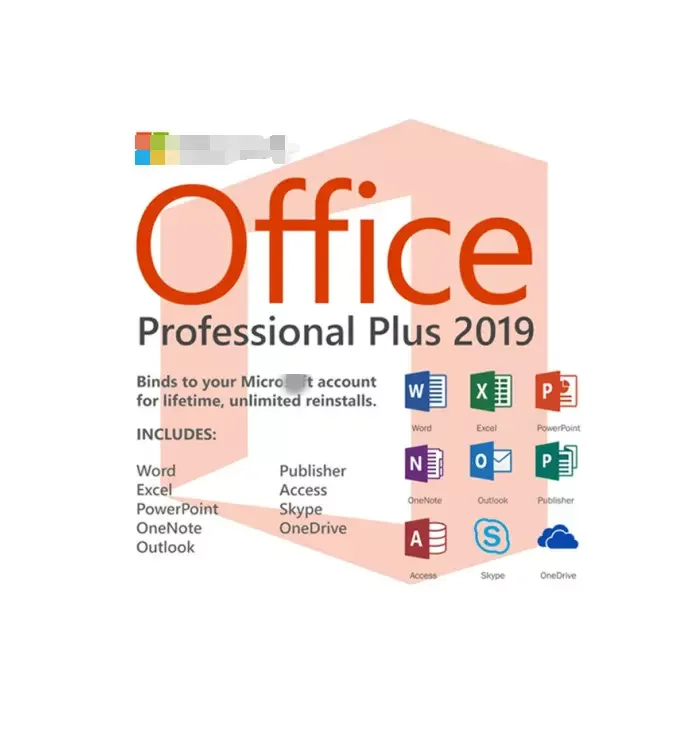 Подвязка MS аккаунта Office 2019 Профессиональный плюс-ключ отправка по электронной почте офис PP лицензионный