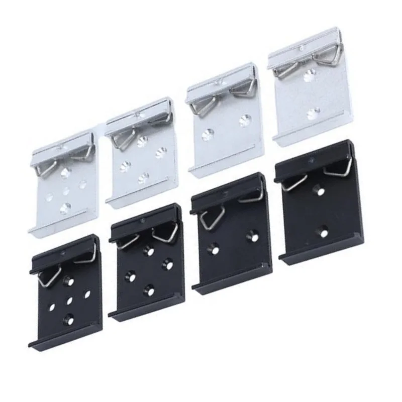 Aluminum alloy 43 wide vertical 2-hole distribution box guide rail buckle Industrial 35mm guide rail buckle