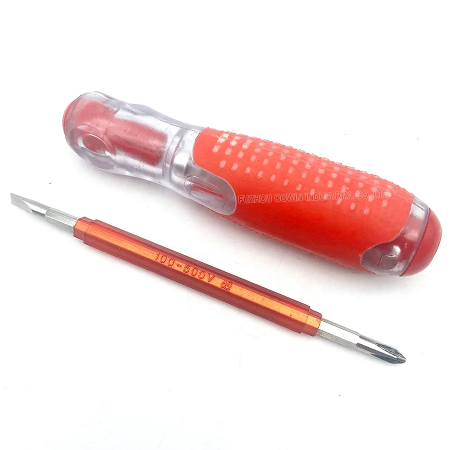 Wholesale 100-500 Voltage Electric Probe Tester Screwdriver Type  two way Test Pen