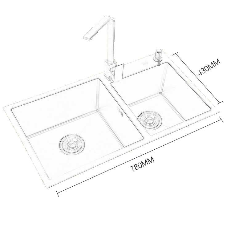 retro deep double imported domestic undercount new wash sink stainless steel kitchen golden sink