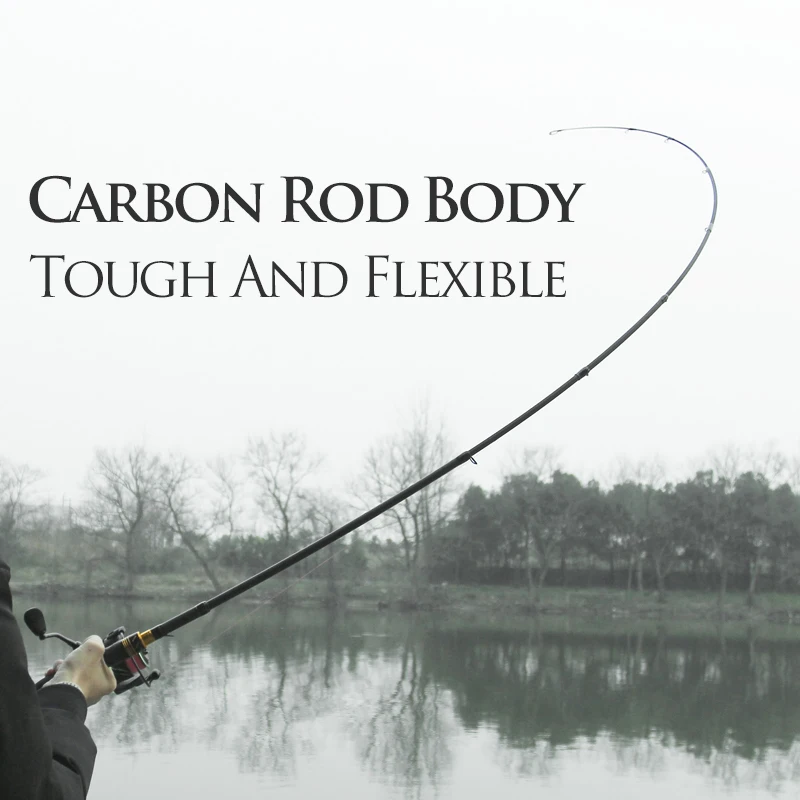 LINNHUE 1.8m 2.1m Carbon Rod Spinning/Casting Rod Travel Fishing Super Light 7-8 Section Fishing Rod