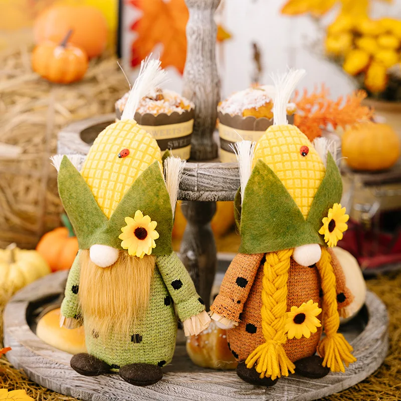 New Swedish Tomte Standing Harvest Festival Gnomes With Corn For Harvest Festival Gonk Gift Home Shop Decoration