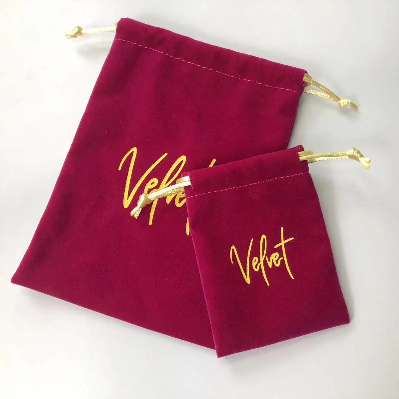 Custom Velvet Drawstring Bag Velvet Candle Bags Velvet Jewelry Bracelet Necklace Package Bag