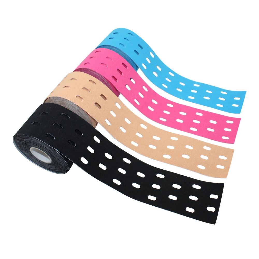 Certificate Nylon Physical Therapy Elastic Sport 5cmx5m Kinesiology Tape With Hole
