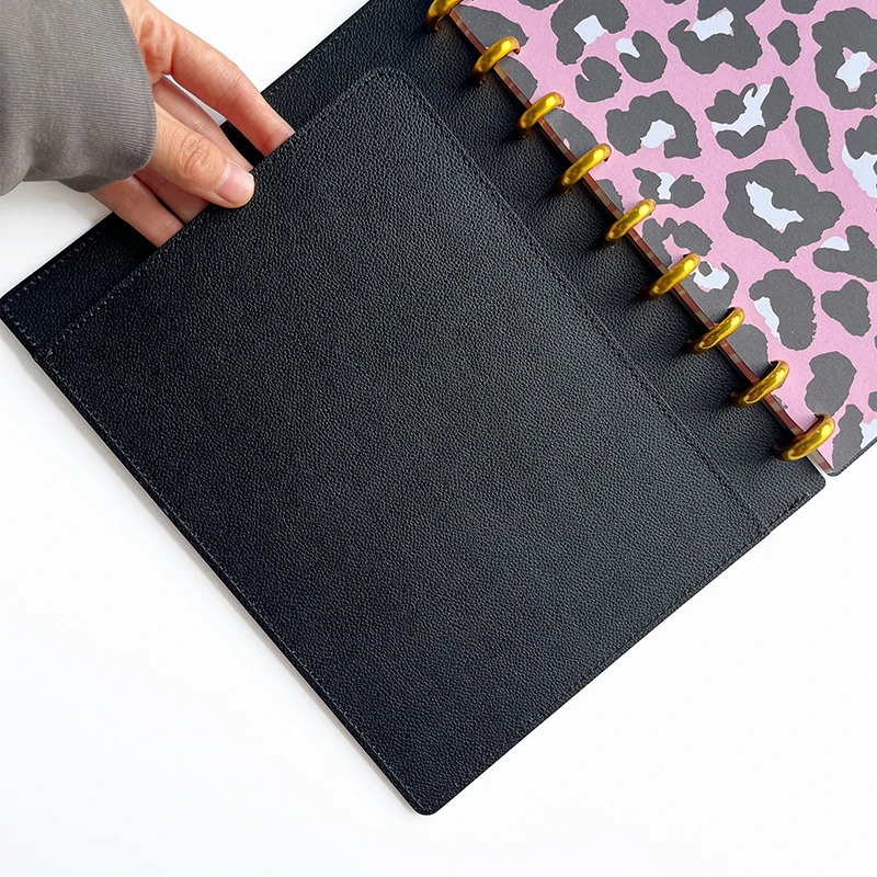 Customized PU Leather Hardcover Diary 2023 Custom logo HP  Classic planner cover with buttons