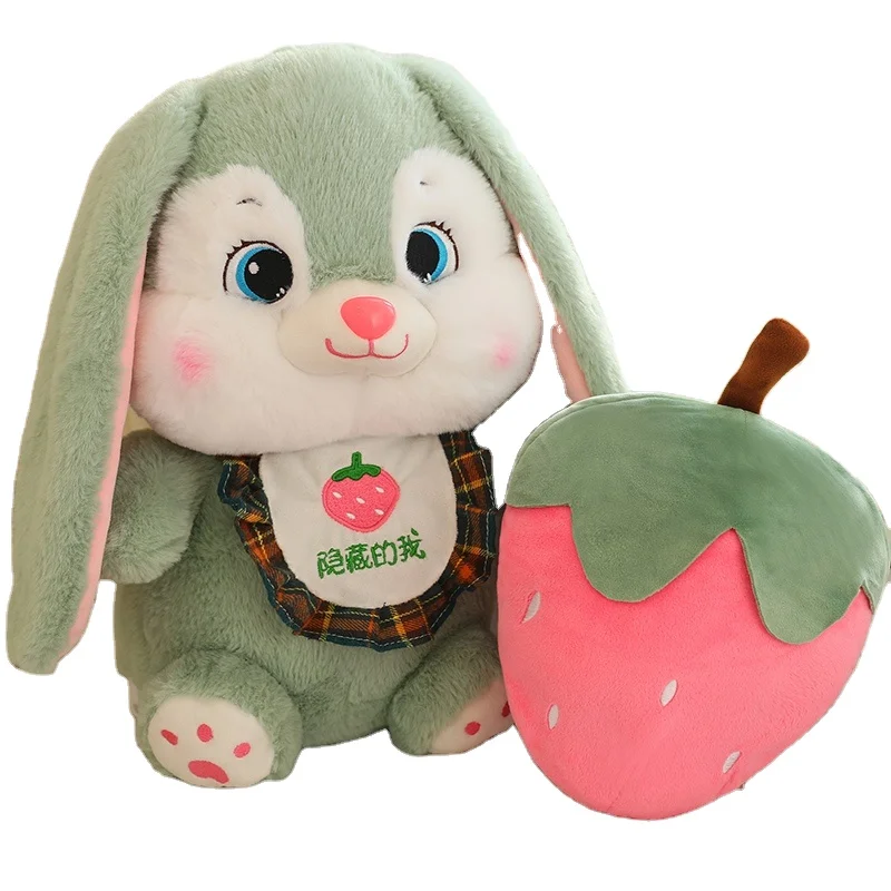 Stuffed color strawberry rabbit pumpkin capybara animal toys plush toys hidden doy