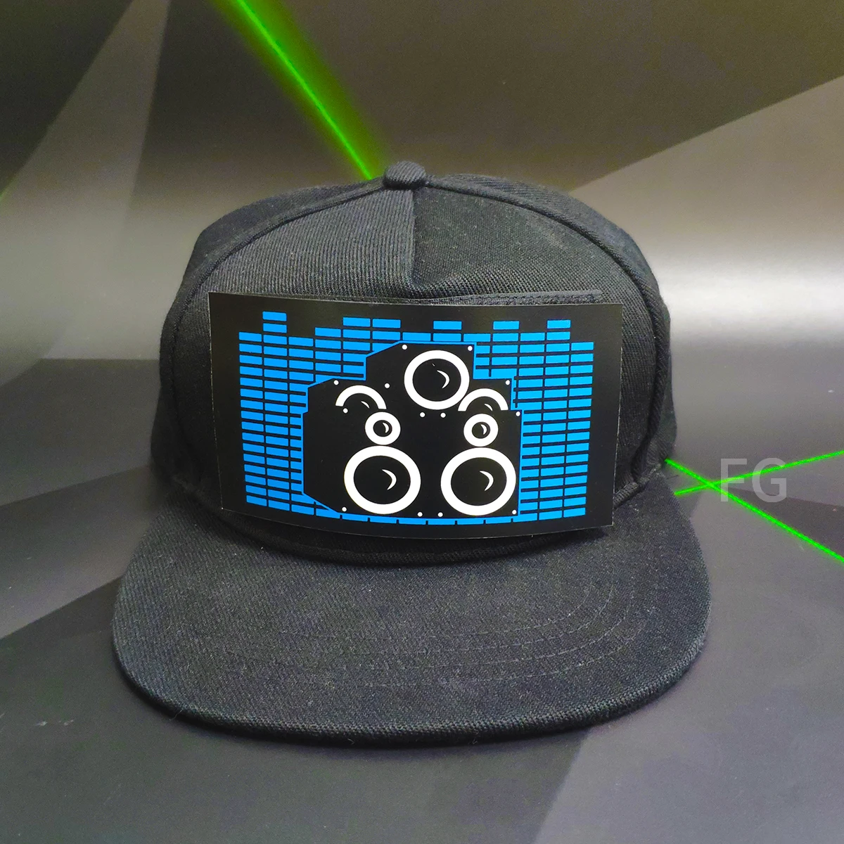 EL Light up customization party luminous hat flashing sound activated led cap light