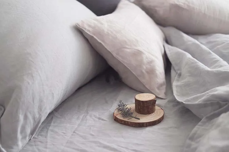 Luxury 4pcs Bedding Set Raw Dyed Premium Gray 100% Stone Washed French Belgian Flax Linen Fabric Bed Sheet Home