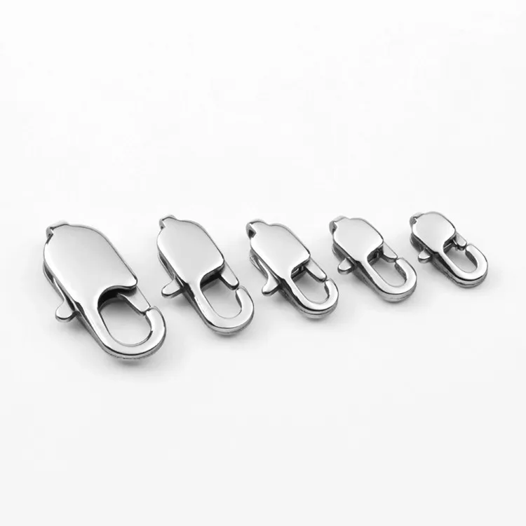 Stainless Steel Rectangular Buckle Lobster Buckle Polished Connector For Bracelet Necklace Buckle DIY Jewelry Access
