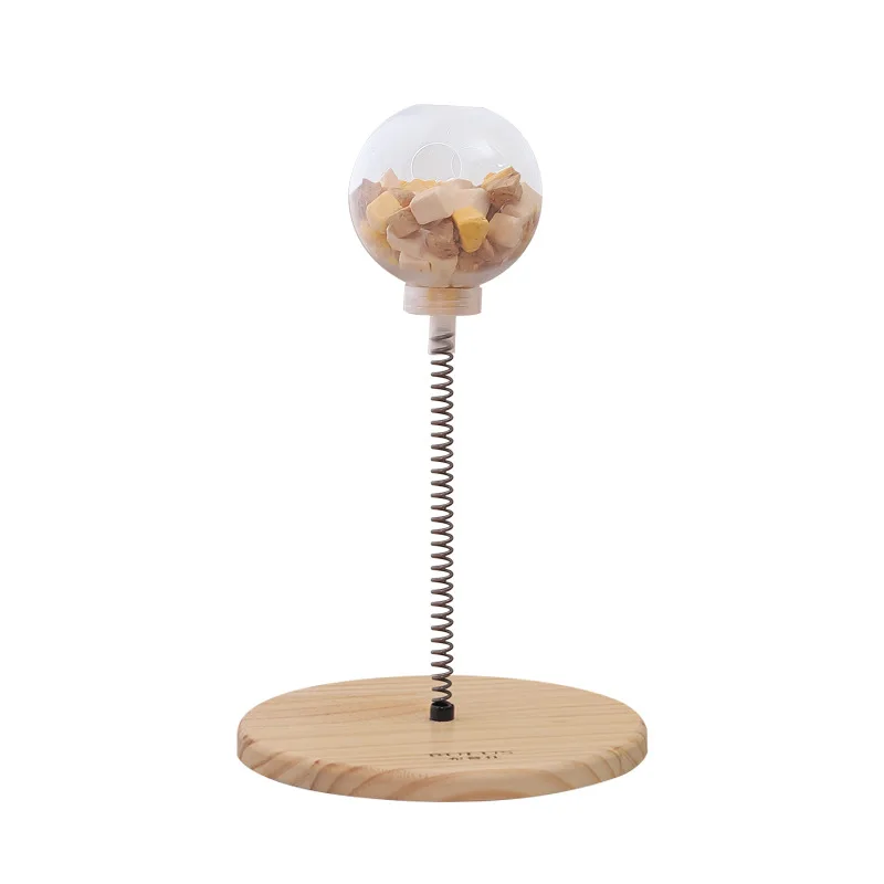 Manufacturer direct selling wood  cat stick interactive toy cat toy ball