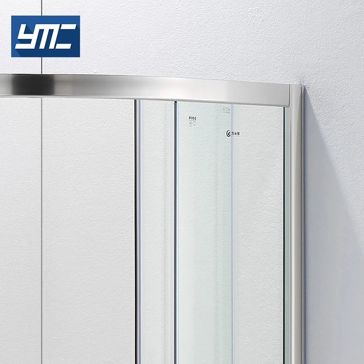 Wholesale Price Sliding Shower Enclosure Bathroom Cabin with Frame Guangdong Shower Room Modern Sector Arc Polished 3 Years YMC