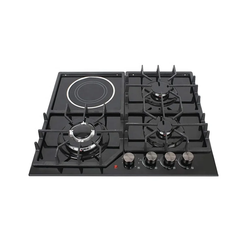 60cm Smart Cooktops with Stainless Steel Panel Two Gas and Two Electric Hob