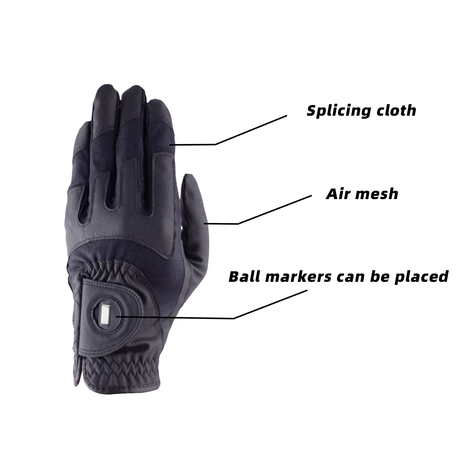 Wholesale Premium Cabretta Leather Golf Gloves Breathable and Soft Custom Logo Left Handed for Sports