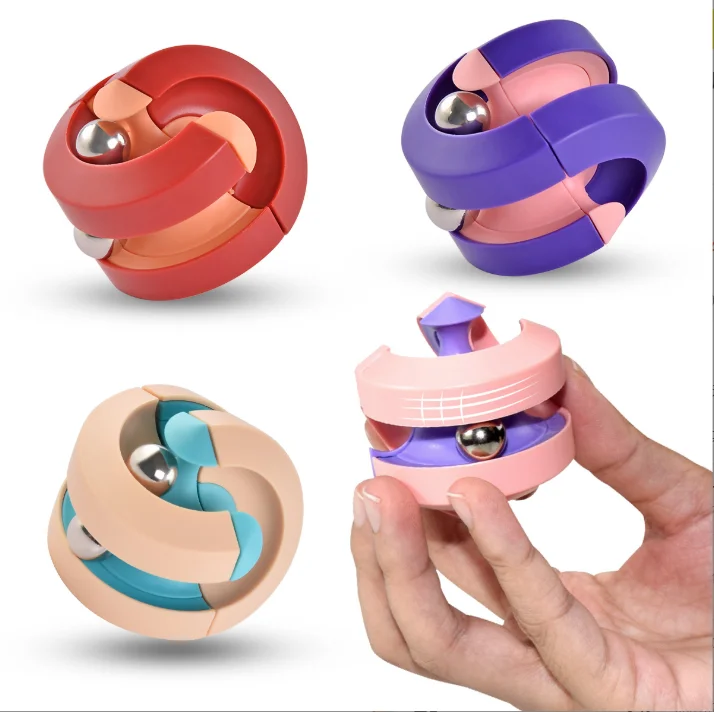 Amazon hottest Fidget Toys Marbles track cube Bead Orbit Fingertip Spinner Sensory Toys