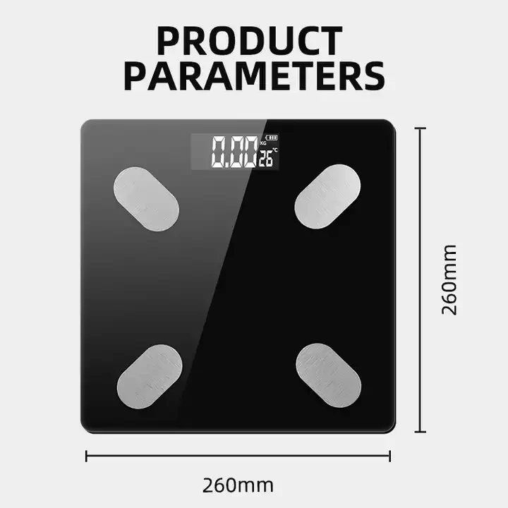 Wholesale Body Fat Weighing Scale LED Glass Power Battery Health Feature Weight Fat Visceral Fat Muscle Bone Basal Metabolic