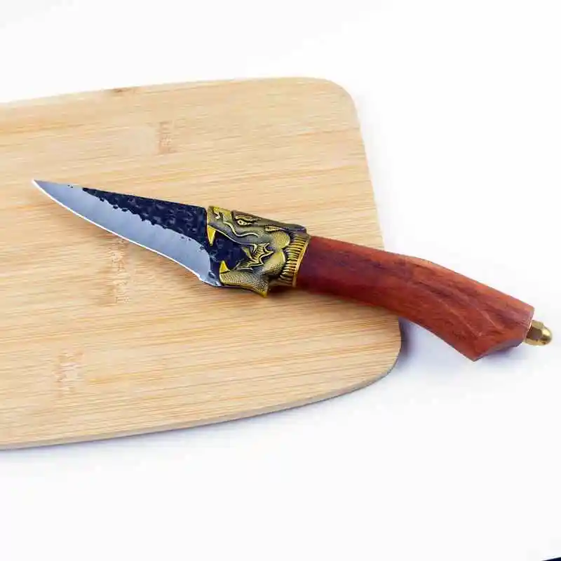 Profession Forge Carbon Steel Butcher Skinning Wood Handle Pocket Hand Forged chef knife Kitchen knife