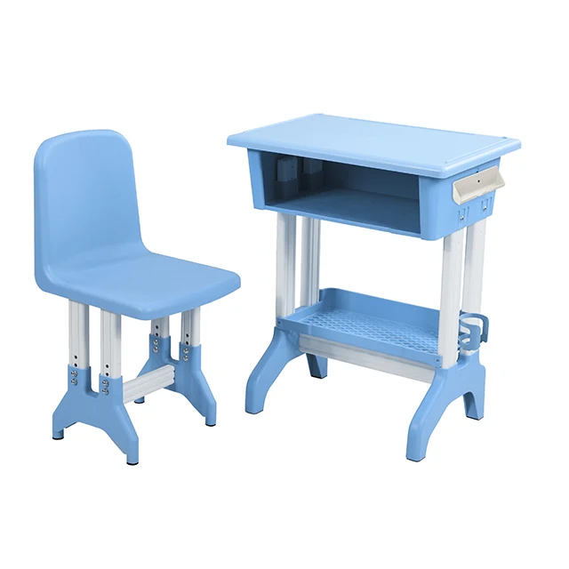 Низкая заводская цена, регулируемый по высоте одиночный стул и стол для домашнего и школьного использования