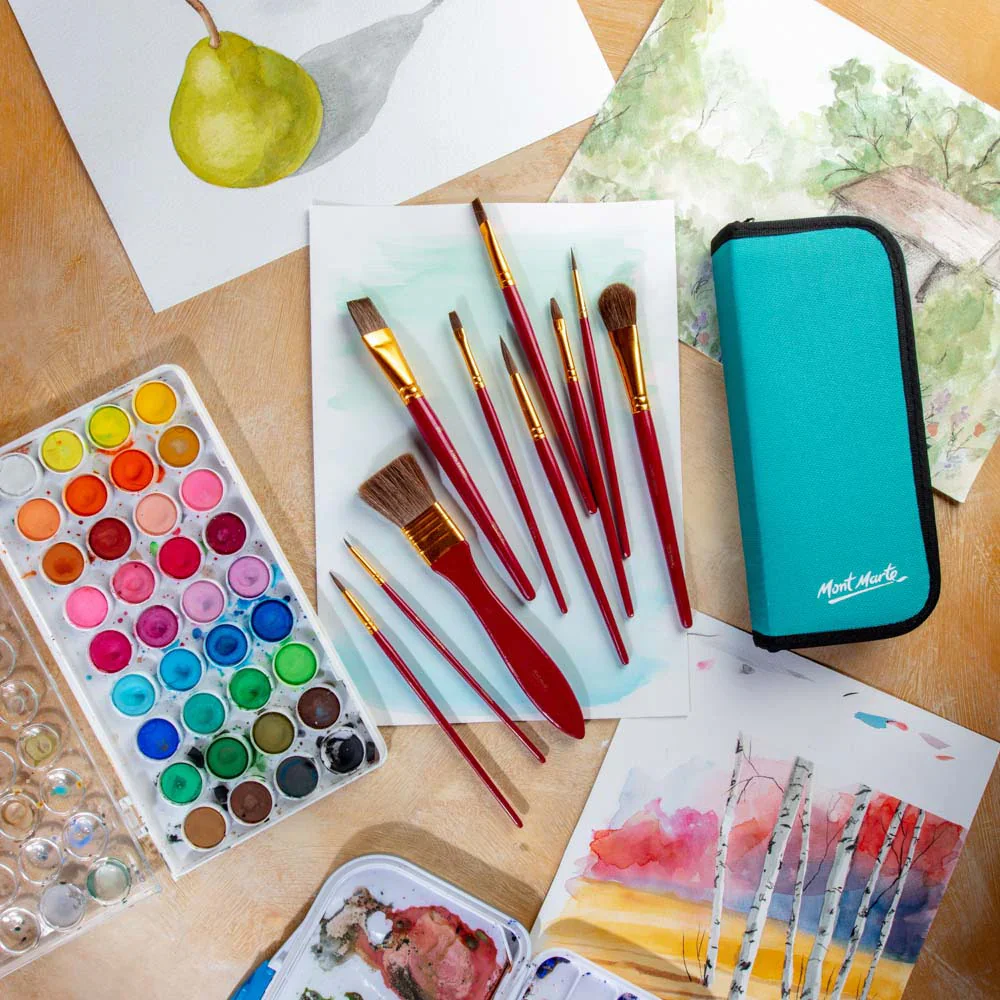 Mont Marte watercolor paint brushes