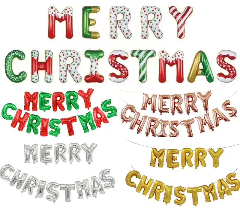 New arrival 16 Inch merry christmas balloons party decorations multiple colors party balloons