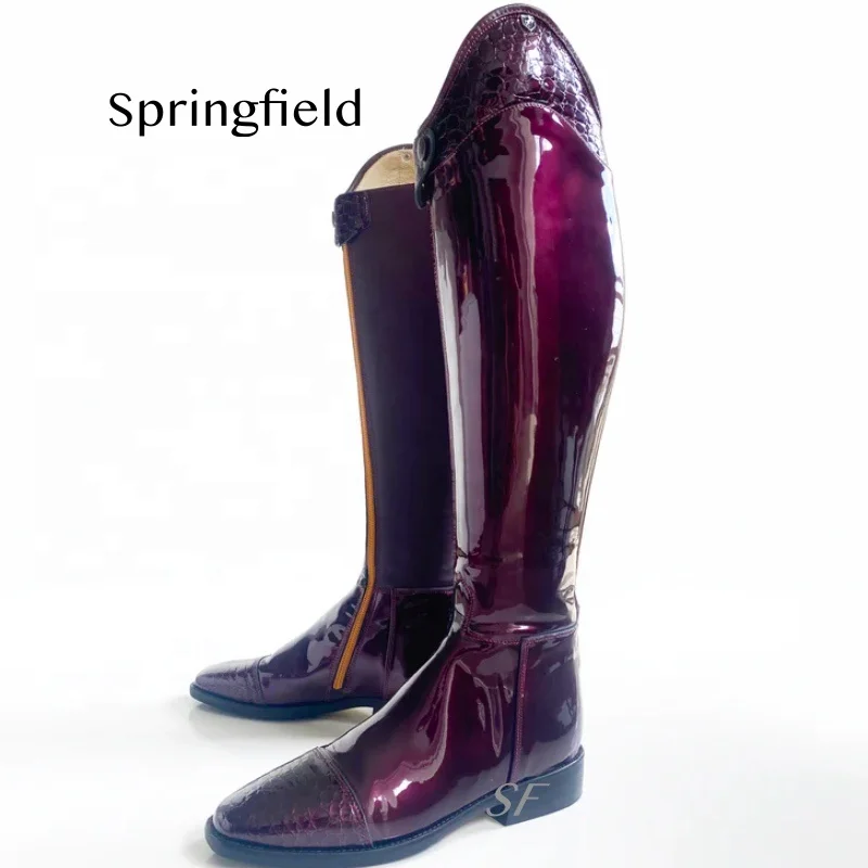 SF EQUESTRIAN HIGH BOOTS HORSE RIDING TALL BOOTS DRESSAGE BOOT LEATHER SHOES