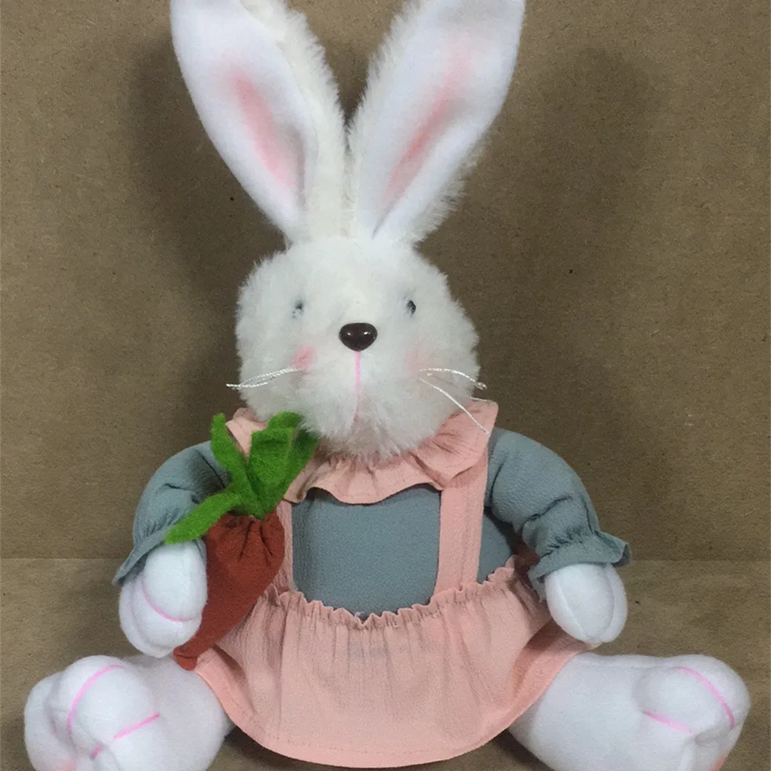 Lovely Ornament 2022 Fashionable Minccino Plush Standing Rabbit Doll for Spring Party and Harvest Festival