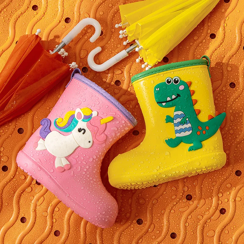 Cheerful Mario 2022 new style safety rain boots kids children waterproof boy rain shoes for girls unisex decorative stock