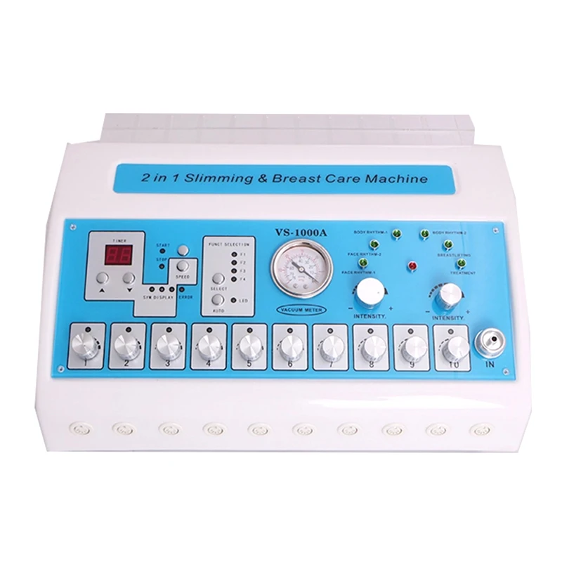 2 In 1 Professional Breast Enlargement Massage Vacuum Suction Lymphatic Drainage FR Build Muscle Stimulator Machine