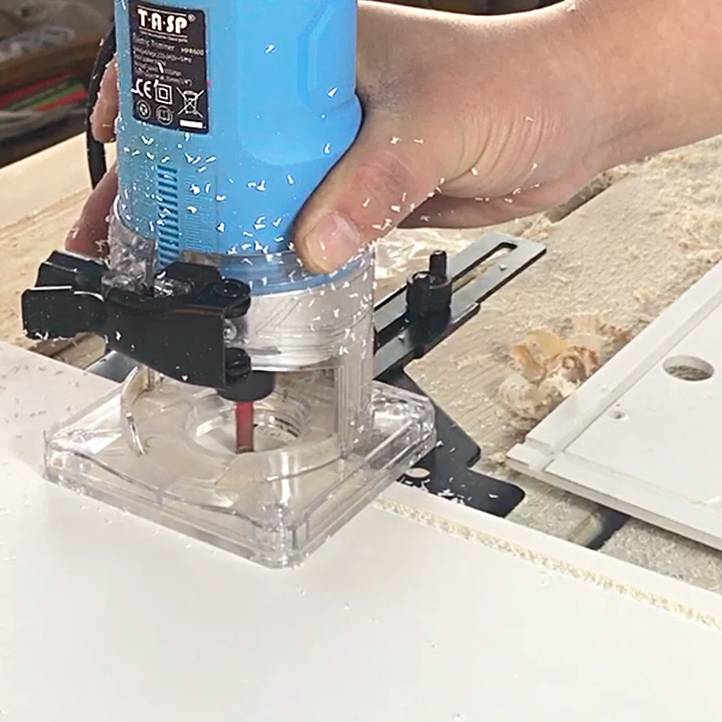 220V 600W Electric Trimmer 6.35mm Collet Mini Wood Router Woodworking Tools