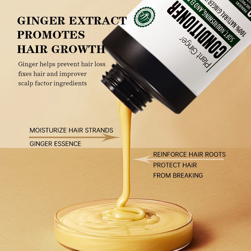 Organic natural ginger anti-hair loss shampoo 500ml conditioner set old ginger growth shampoo factory customized