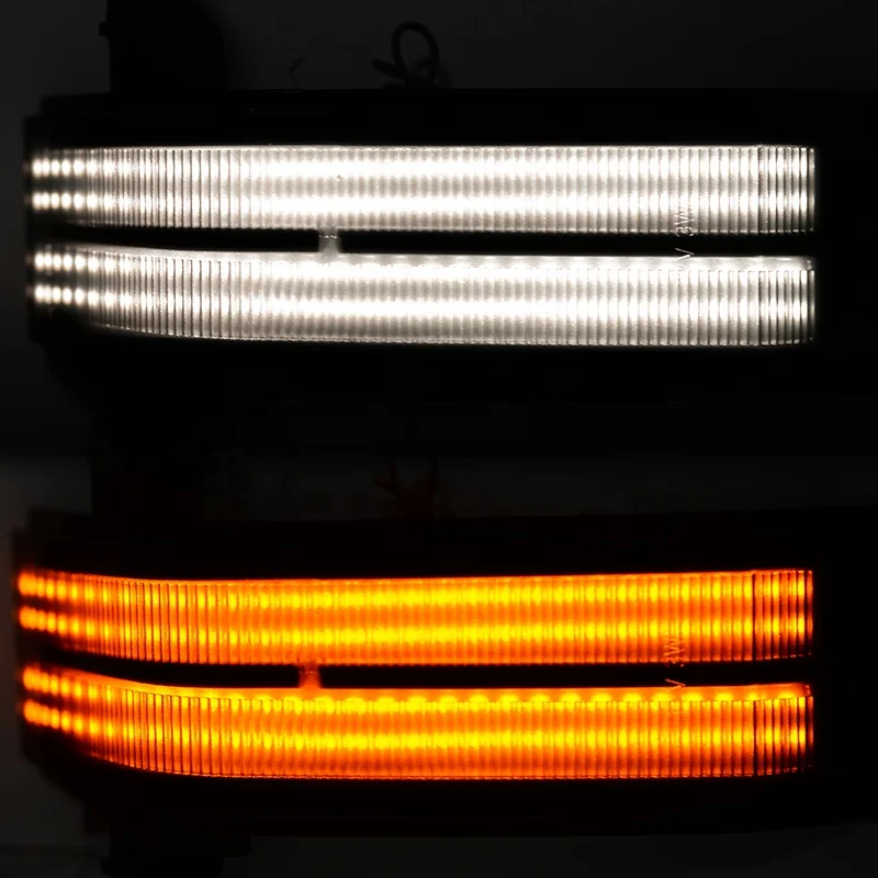 For Chevy Silverado GMC Sierra 1500 2500HD 3500HD 2Pcs Amber Sequential Blink LED Dynamic Side Mirror Marker Light
