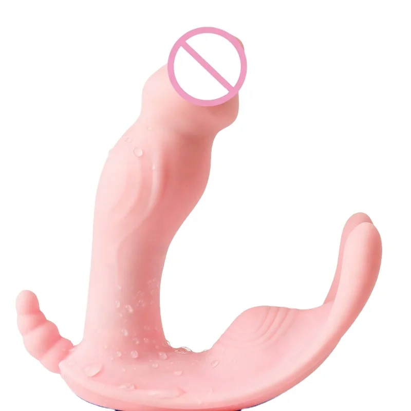 Wearable Wireless Remote Control G-Spot stimulate Clitoris Silicone Dildo butterfly vibrator for women