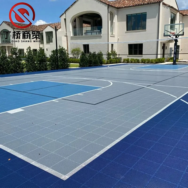 Professional Modified Pp Elastic Outdoor Sports Polypropylene Interlocking Basketball Court Tile Backyard Floor Tile