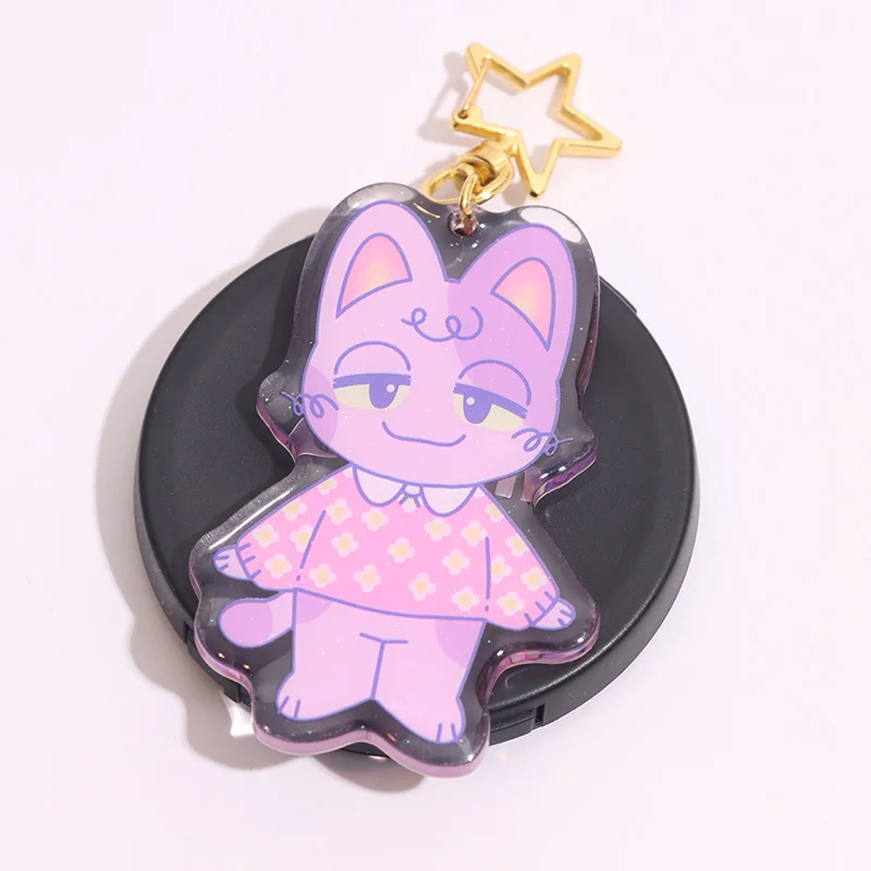 Vigreat Custom Printed Clear Acrylic Charms Plastic Glitter Acrylic Key Chain