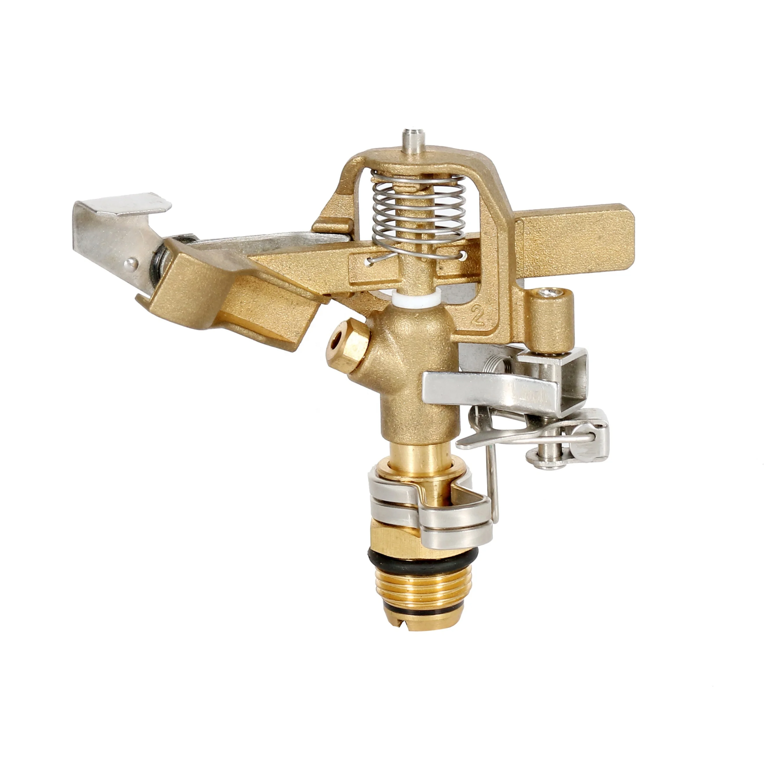 3/4 Inch Full Or Part Circle Male And Female Brass Impact Sprinkler With Brass Nozzle