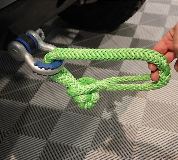 China Strong U Hook Soft Shackle Tension Universal Off-Road Tow Recovery Strap Rope Buckle Car Accessories Tools Rope Shackle