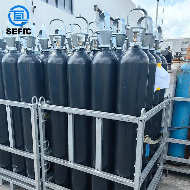 Professional Industrial Iso9809-1 50 Liter 300bar 229mm Tped Oxygen Nitrogen Argon Helium Co2 Cylinder