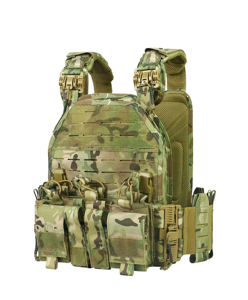 Heavy Duty Weighted Protect Body Equipment Tactical Vest Plate Carrier Waterproof Mul Camouflage
