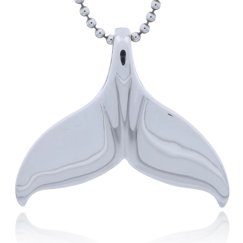 925 Sterling Silver Whale Tail Fin Pendant Marine Life Jewelry Wholesale