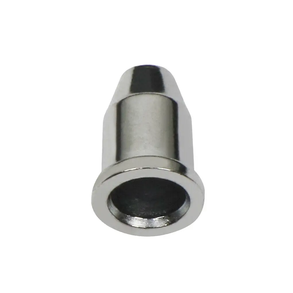 Stainless Steel Electric Guitar String Ferrules with Mounting Bushings Chrome