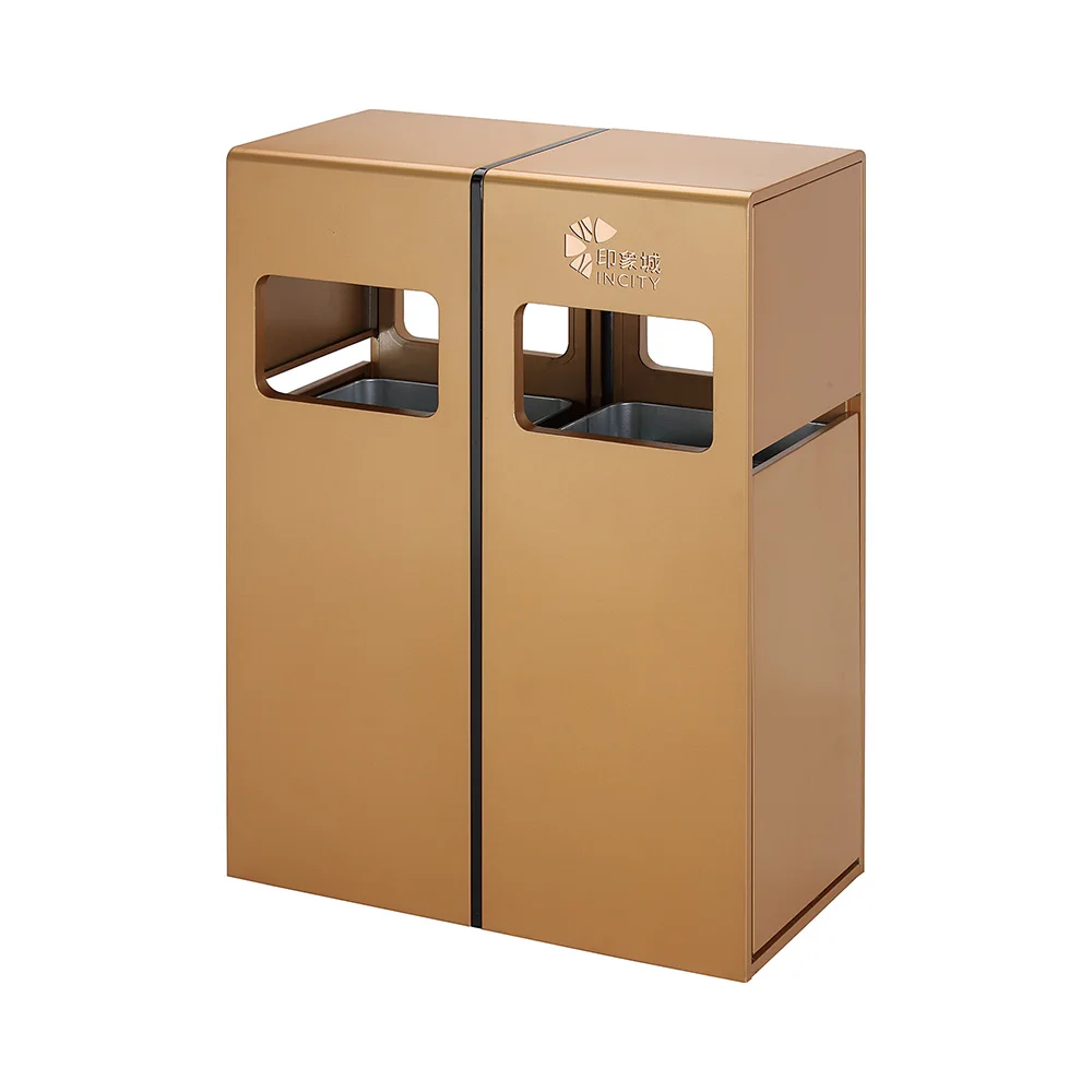 New design metal waste bin outdoor trash bin commercial trash can for residences commerce public area