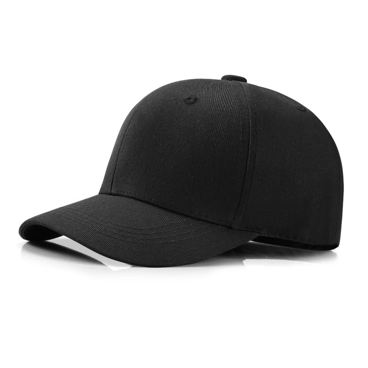 6 panel non-fading outdoor custom caps logo baseball cap dark red cotton structured basic baseball hat