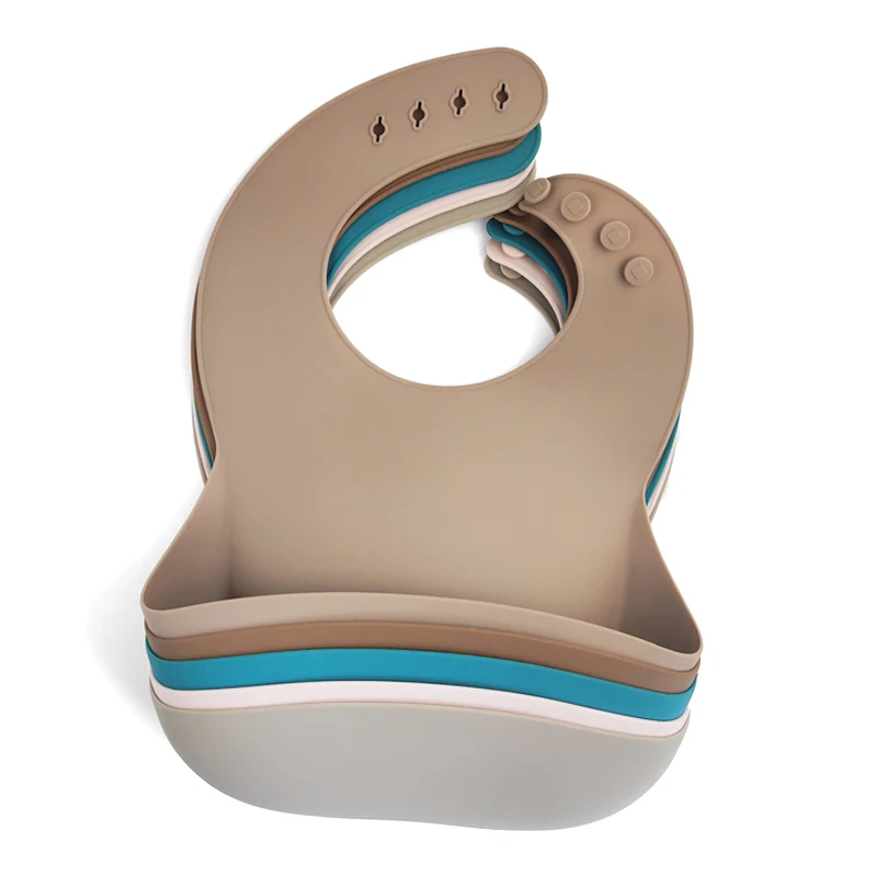 Unisex Washable Silicone Baby Bibs Set Customized