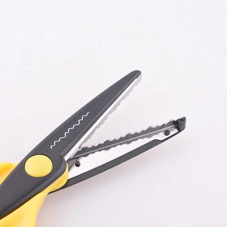 Plastic Kids Design Safety Art Detachable Crafts Scissors Paper Wave Lace Edge Kids Cutters Scissors
