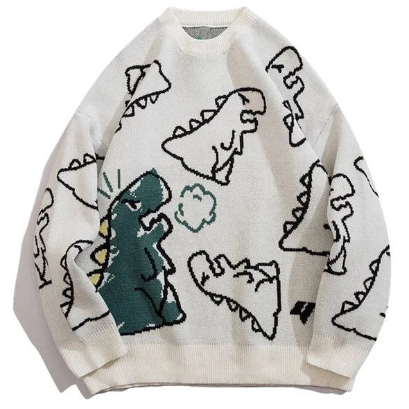 Custom Thick Intarsia Pattern Knit Jacquard Wool Sweater Men Pullover Knitted Jumpers Mens Sweater