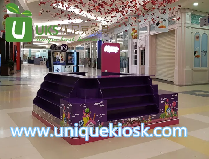 High-Quality Candy Kiosk - Sweet Snacks Mall Stand  Nice-Looking and Functional Chocolate Showcase for Mall Sale