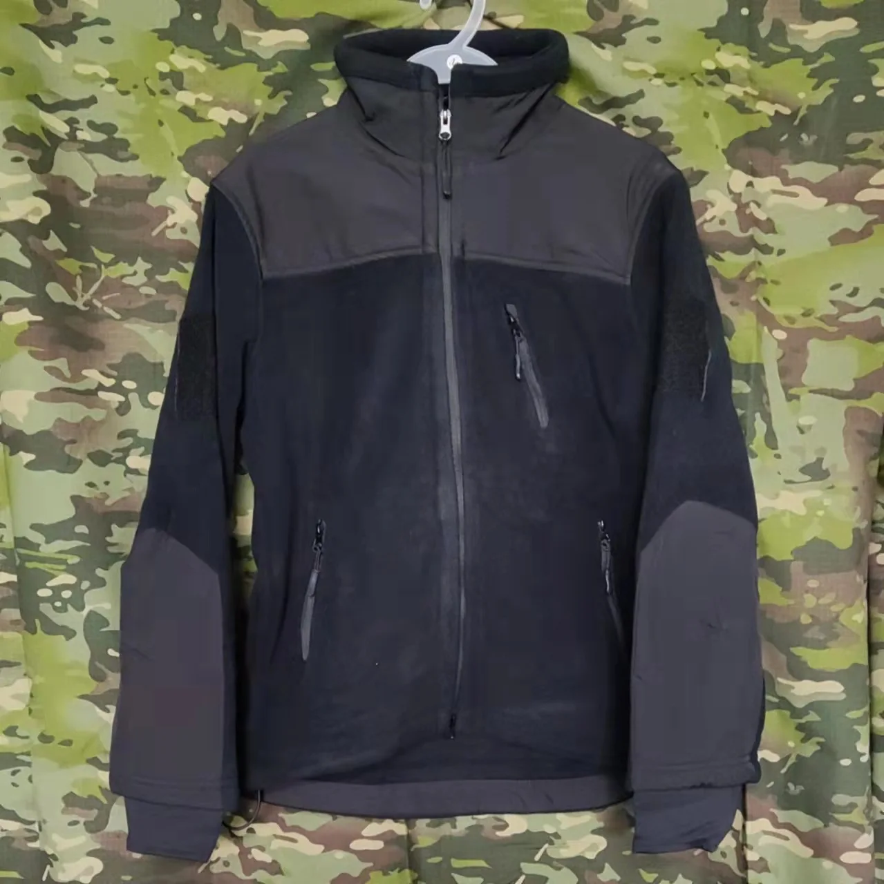 Оптовая продажа Chaqueta Лоскутная тактическая уличная флисовая Зимняя Толстая теплая верхняя одежда с логотипом на заказ мужская куртка