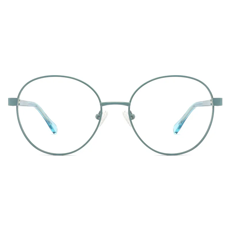 New Fashionable Metal Round Frame Glasses Frame  Acetate Glasses Frame For Women