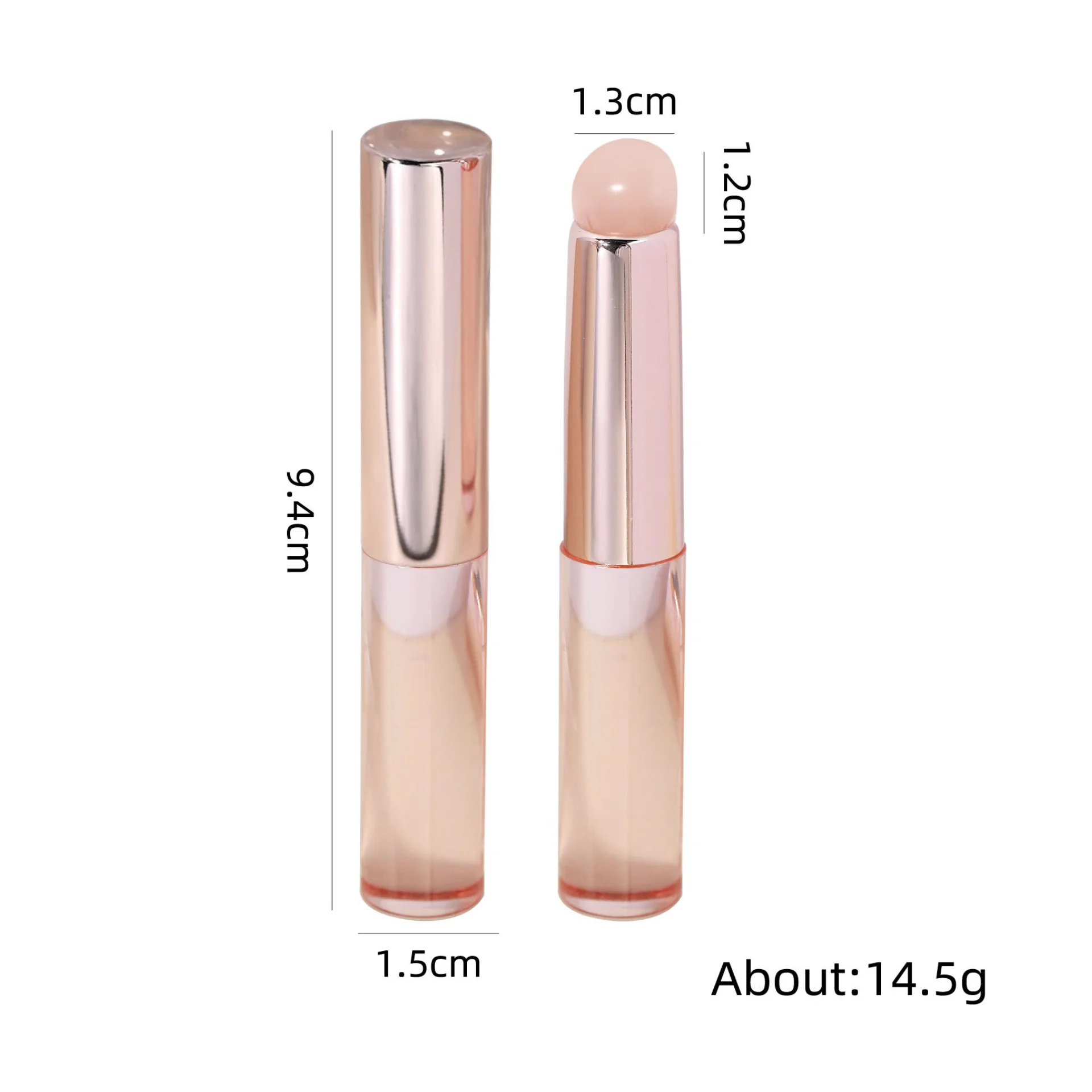 Nail Salon Pink Reusable Nail Art Stamper Transfer Tools Apply Powder Gradient Effect Lipstick Shaped Silicone Brush